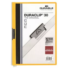   Gyorsfűző, klipes, A4, DURABLE "DURACLIP® 30", sárga
