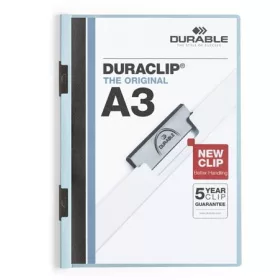   Gyorsfűző, klipes, A3, DURABLE "DURACLIP® 60", kék