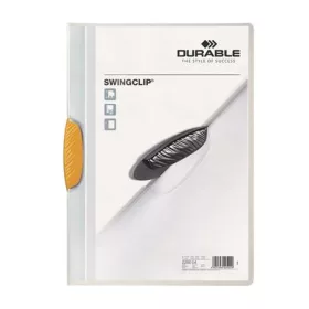   Gyorsfűző, klipes, A4, DURABLE "Swingclip® 30", sárga