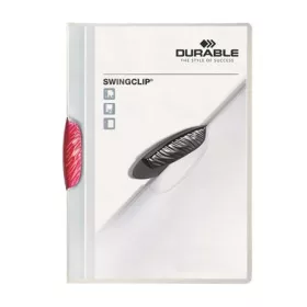   Gyorsfűző, klipes, A4, DURABLE "Swingclip® 30", bíbor