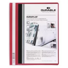   Gyorsfűző, A4, széles, panorámás, DURABLE "DURAPLUS®", piros