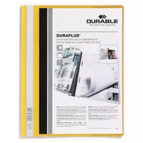   Gyorsfűző, A4, széles, panorámás, DURABLE "DURAPLUS®", sárga