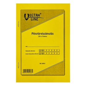 Nyomtatvány pénztárelszámolás VECTRALINE A/5 25x2 lapos