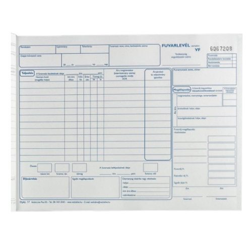 Fuvarlevél A/4 fekvő 50x3