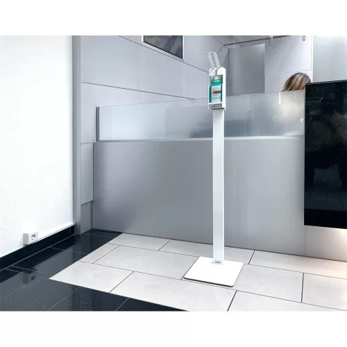 Adagoló állomás kézfertőtlenítőhöz, állványos Durable, fehér