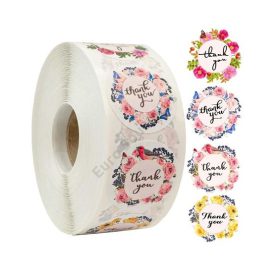   Körmatrica Thank you fényes felirattal, 500db/tekercs, 2,5 cm