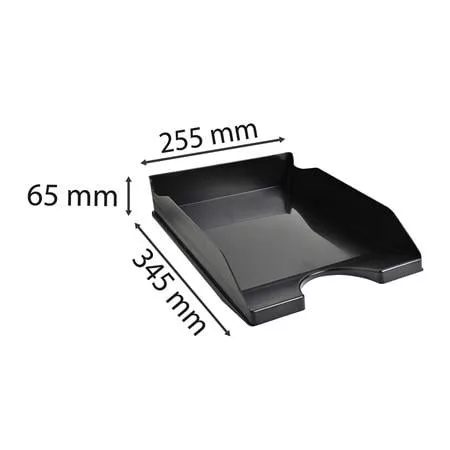 Irattálca, műanyag, A4+, EXACOMPTA "EcoBlack", fekete