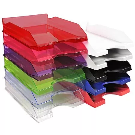 Irattálca, műanyag, A4+, EXACOMPTA "EcoBlack", fekete