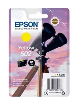 Patron Epson Claria 502 T02V4 Yellow, eredeti, C13T02V44010