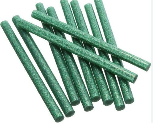 Ragasztó Stick pisztolyhoz, 7x200 mm csillámos zöld 3 darab/csomag