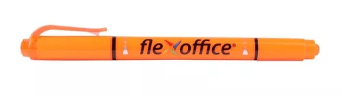 Szövegkiemelő, 1,0/4,0 mm, kétvégű, FLEXOFFICE "HL01", narancs