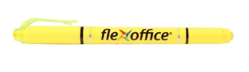 Szövegkiemelő, 1,0/4,0 mm, kétvégű, FLEXOFFICE "HL01", sárga