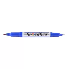   Alkoholos marker, 0,4/1,0 mm, kúpos, kétvégű, FLEXOFFICE "PM01", kék