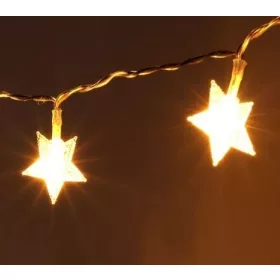 Led fényfüzér - Arany csillag 5cm