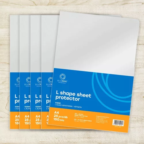 Genotherm 'L' A4, 150 micron víztiszta Bluering® 25 db/csomag,