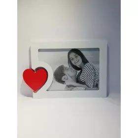   Képkeret, asztali, 13×18 cm-es képnek, álló vagy fekvő, forgatható szívvel