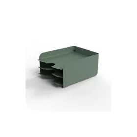 Irattálca, fém, 3 részes, ALBA, zöld