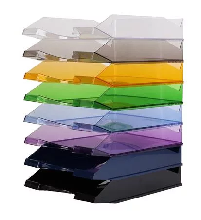 Irattálca, műanyag, VICTORIA OFFICE, áttetsző lila