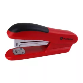   Tűzőgép, 24/6, 20 lap, VICTORIA OFFICE, "Half-Strip", piros