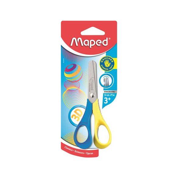 Olló, óvodai, 12 cm, Maped Vivo, BALKEZES
