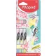 Szövegkiemelő készlet, 1-5 mm, kétvégű, MAPED "Fluo Peps Duo", 6 különböző pasztell szín