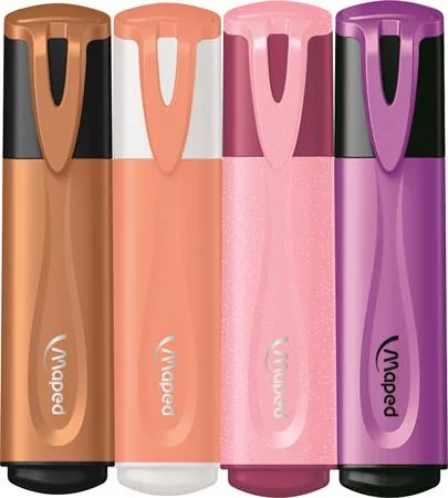 Szövegkiemelő készlet, 1-5 mm, MAPED "Fluo Peps Assorted", vegyes színek