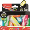 Szövegkiemelő display, 1-5 mm, MAPED "Fluo Peps Pocket Soft", vegyes neon színek