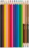 Színes ceruza készlet, háromszögletű, MAPED "Color'Peps World", 12 különböző szín + 3 kétvégű bőrtónus ceruza