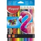 Színes ceruza készlet, háromszögletű, MAPED "Color'Peps Animal", 18 különböző szín