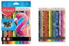 Színes ceruza készlet, háromszögletű, MAPED "Color'Peps Animal", 18 különböző szín