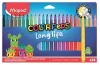 Filctoll készlet, 3,7 mm, kimosható, MAPED „Color'Peps Long Life 2”, 24 különböző szín