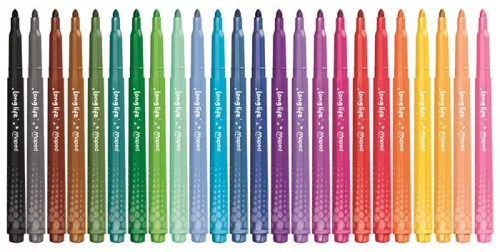 Filctoll készlet, 3,7 mm, kimosható, MAPED „Color'Peps Long Life 2”, 24 különböző szín