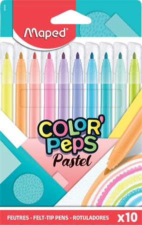 Filctoll készlet, Maped Color Peps Pastel, 10 db-os készlet