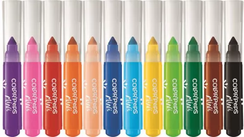 Filctoll készlet, 6,5 mm, kimosható, MAPED "Color'Peps Mini Power", 12 különböző szín