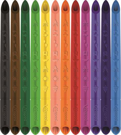 Színes ceruza készlet, háromszögletű, MAPED "Color'Peps INFINITY", 12 különböző szín