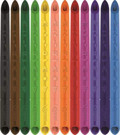 Színes ceruza készlet, háromszögletű, MAPED "Color'Peps INFINITY", 12 különböző szín
