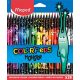 Színes ceruza készlet, háromszögletű, MAPED Color'Peps Monster 24 különböző szín