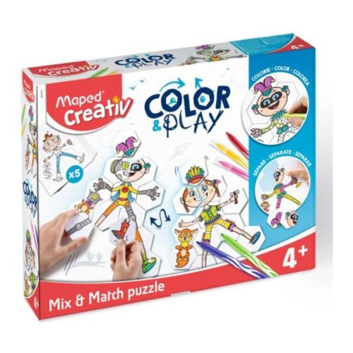 Kreatív készségfejlesztő készlet - MAPED CREATIV "Color and Play" színező és puzzle