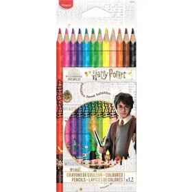   Színes ceruza készlet, Maped, Harry Potter Kids, 12 db-os, háromszögletű