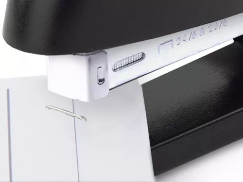 Tűzőgép, 24/6, 26/6, 20 lap, RAPESCO "Eco GRS Recycled Half-Strip", fekete