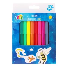   Filctoll készlet, 2 mm, COOL BY VICTORIA, 12 különböző szín