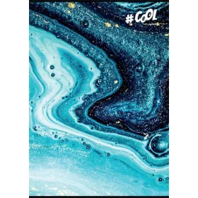 Füzet, A4, vonalas, margós, 96 lap, Cool Fluid art