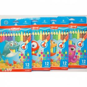   Színesceruza készlet, Jumbo, háromszögletű, Yalong, 12 db-os készlet