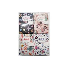 Notesz, mágneses, virág és lepke mintás, Butterfly