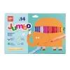 Filctoll készlet, 9,6 mm, kimosható, vastag, APLI Kids "Jumbo", 14 különböző szín