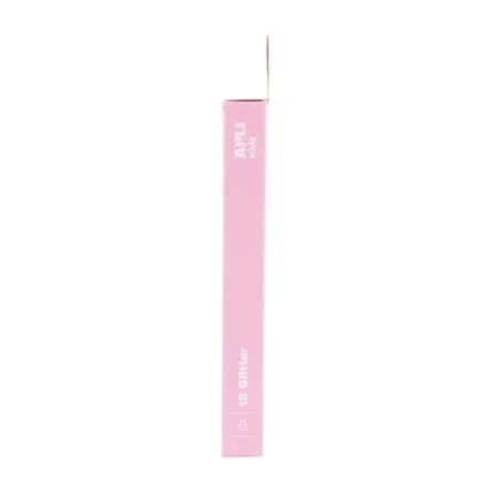 Filctoll készlet, 4,8 mm, kimosható, csillámos, APLI Kids "Glitter", 18 különböző szín