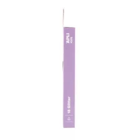 Filctoll készlet, 4,8 mm, kimosható, csillámos, APLI Kids "Glitter", 18 különböző szín