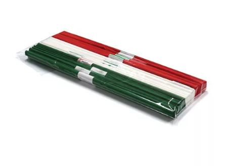 Krepp papír, nemzeti színű csomag, 50x200 cm, 12db/csomag