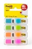 Jelölőcímke adagolóban, műanyag, 4x35 lap, 12x43 mm, 3M POSTIT, élénk színek