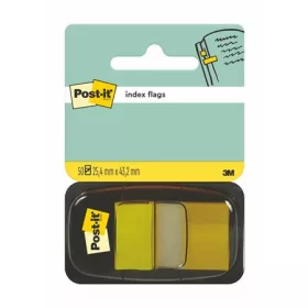  Jelölőcímke, műanyag, 50 lap, 25x43 mm, 3M POSTIT, sárga